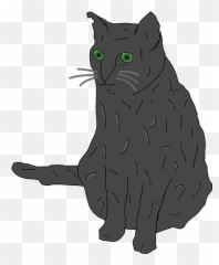 Free Scared Fear Vectors - Clip Art Cats With Green Eyes Emoji