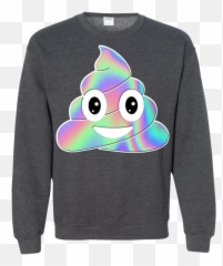 Unicorn Poop Emoji HOLO Women Girls Kids Pullover Sweatshirt - Sweater