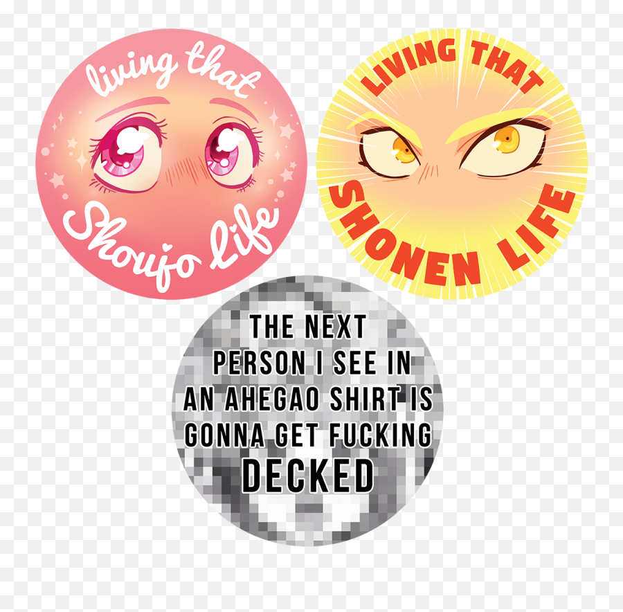 Anime Buttons From Watery Day - Circle Emoji,Ahegao Emoticon