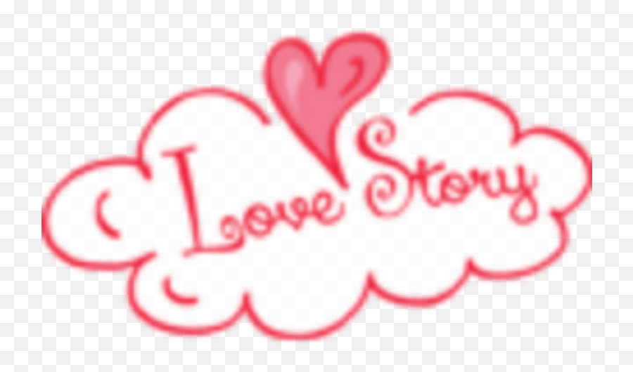 Love Story Pink Cloud Lovestory - Calligraphy Emoji,Love Stories With Emoji