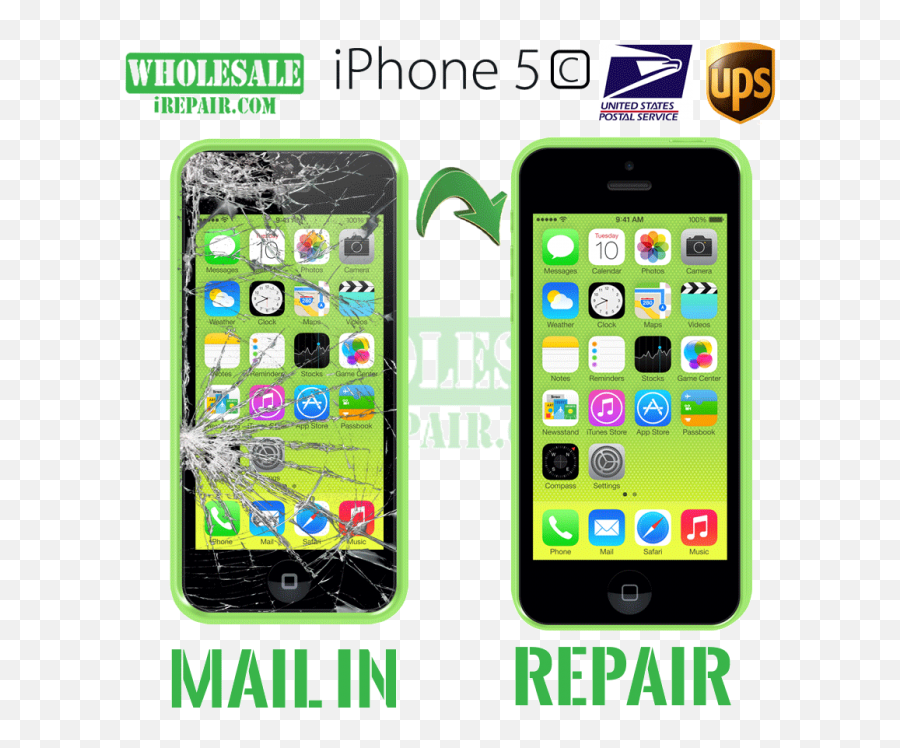 Iphone 5c Glass Lcd Replacement Mail - Green Iphone 5c Used Emoji,Emoji On Iphone 5c