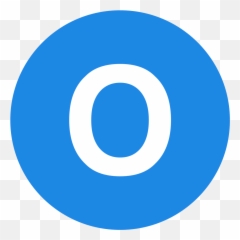 Eo Circle Blue White Letter - Messenger Logo Png Hd Emoji