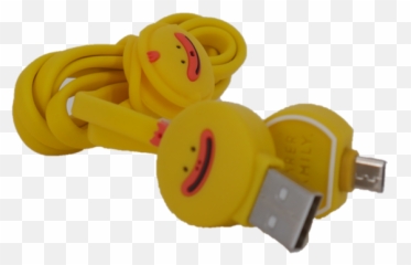 Icarer Family Emoji adatkábel microUSB 1m sárga - Portable