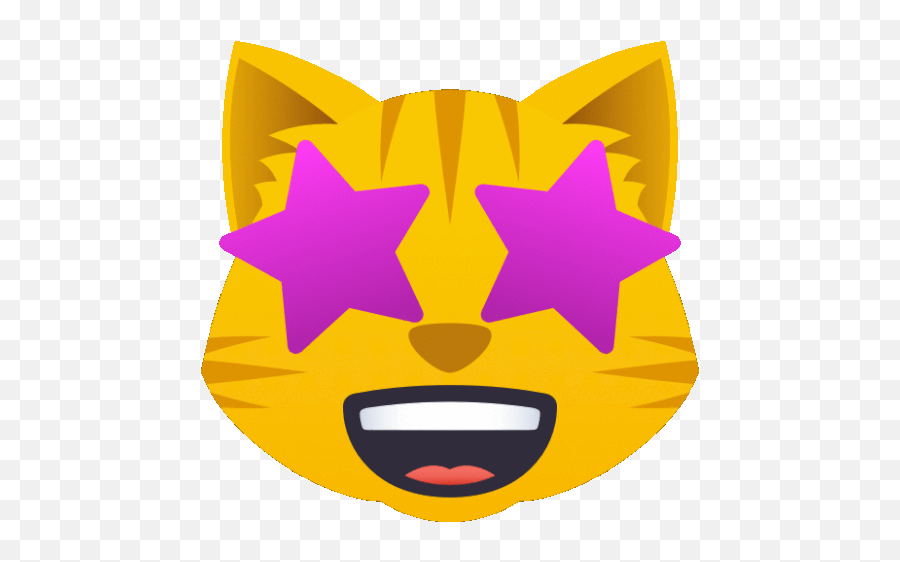 Starstruck Cat Gif - Joypixels Emoji,Starstruck Emoji