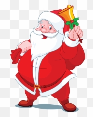 Collection Of Christmas Santa Clipart - Santa Claus Drawing With Bell Emoji,Santa Emoticons
