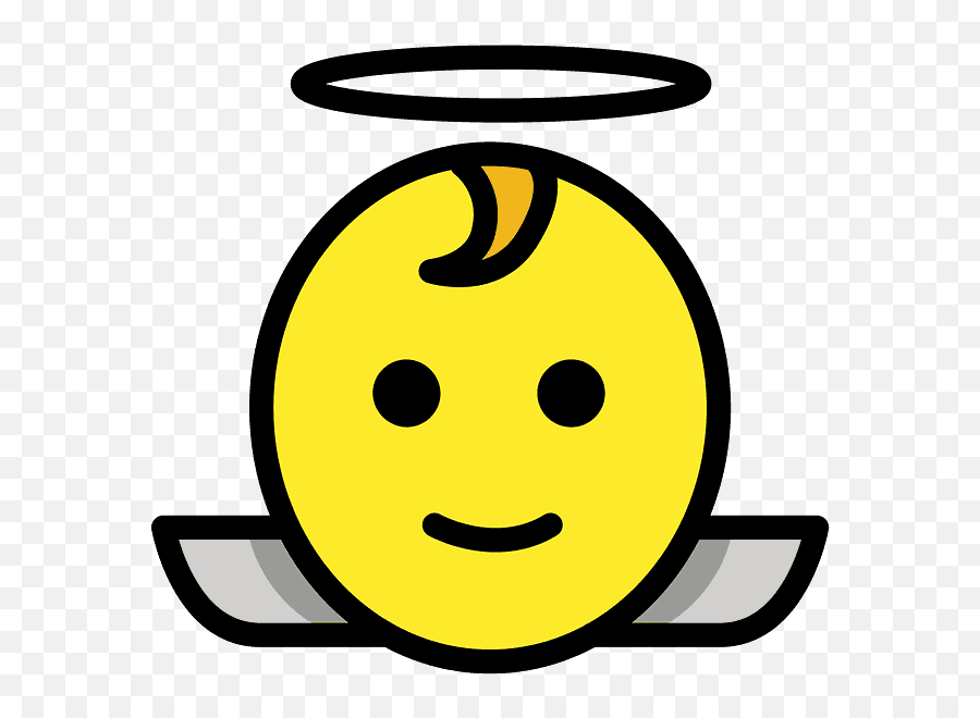 Baby Angel Emoji Clipart Free Download Transparent Png - Emoji Angioletto,Emoji With Halo
