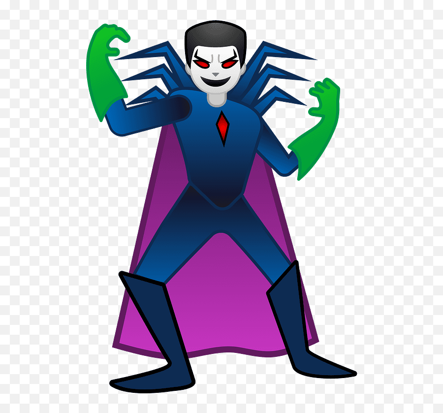 Man Supervillain Emoji Clipart Free Download Transparent - Meaning,Superman Emojis For Android