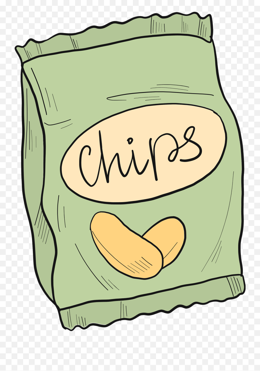 Chips Clipart - Sketch Emoji,Potato Chip Emoji