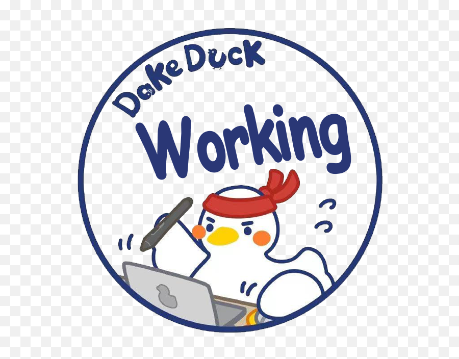 Dake Duck Working Png Emoji,Dake Duck