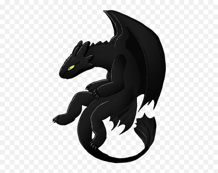 Night Fury Png - Toothless Dragon No Background Emoji,Dragon Head Emoji