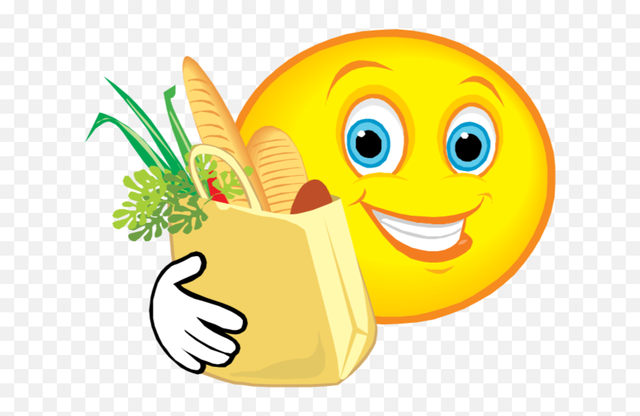 My Plate - Smiley Face With Food Emoji,Yummy Emoticon