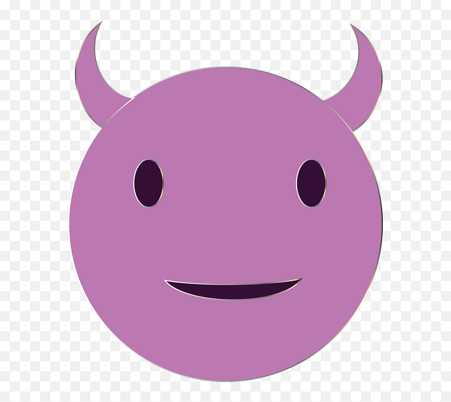 Smiling Demon Devil Emoji - Smiley,Emoji Pumpkin