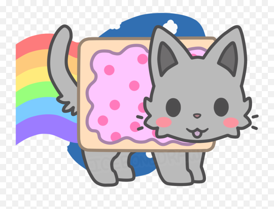 Nyan Cat Picture Free Library Png Files - Drawing Kawaii Nyan Cat Emoji,Nyan Cat Emoji Google Chat