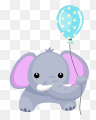 51101 Birthday Free Clipart - Elephant With Balloon Png Emoji,Elephant Emojis