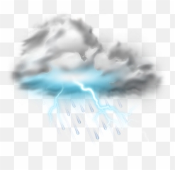 Thunder Lightning Storm Icon - Transparent Background Thunder Cloud Png Emoji,Storm Cloud Emoji
