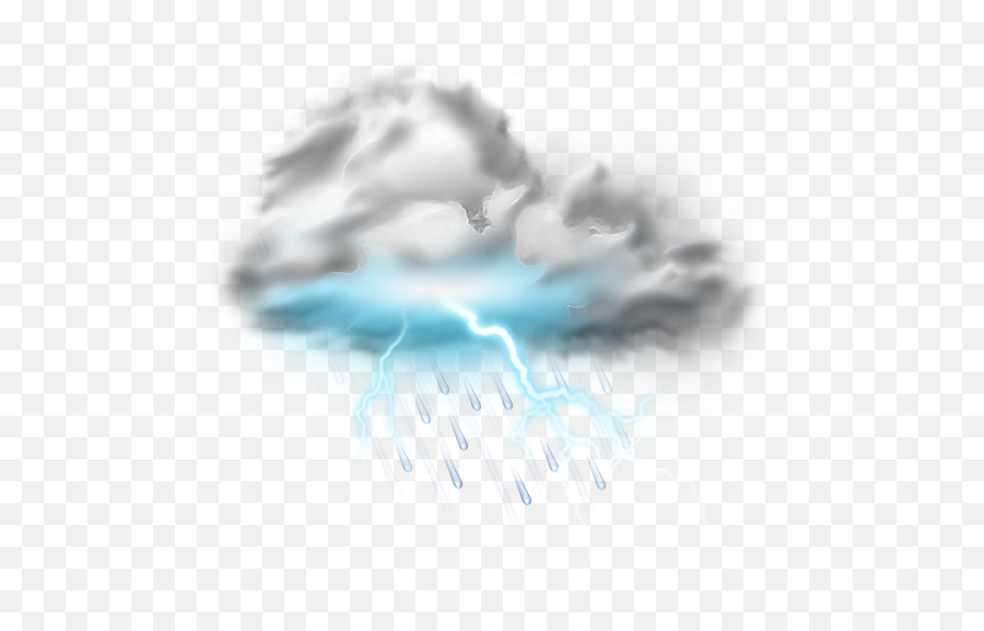 Thunder Lightning Storm Icon - Transparent Background Thunder Cloud Png Emoji,Storm Cloud Emoji