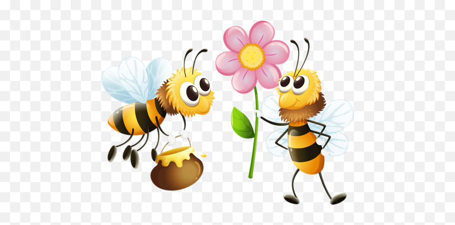 Honey Emoji Transparent Png Clipart - Bee And Flower Cartoon,Honey Emoji