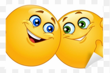 Hugging Emoticons Wall Mural U2022 Pixers - We Live To Change Hug Emoticon Emoji,Panic Emoji
