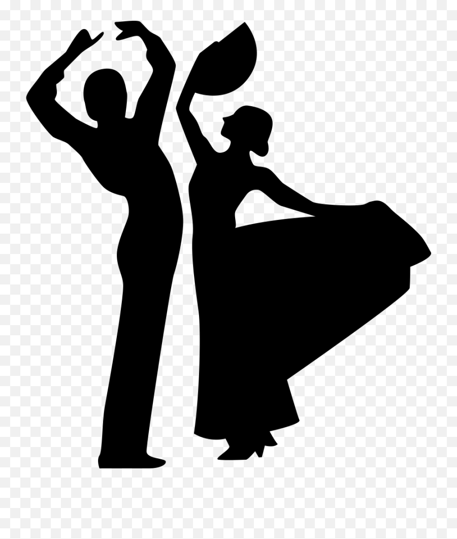 Transparent Flamenco Dancer Clipart - Flamenco Dancers Silhouette Emoji,Flamenco Emoji