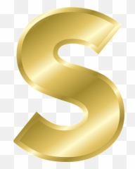Free S 80s Vectors - Gold Alphabet Letter Emoji