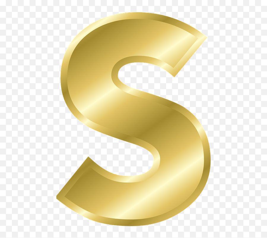 Free S 80s Vectors - Gold Alphabet Letter S Emoji,Emoticon Movie