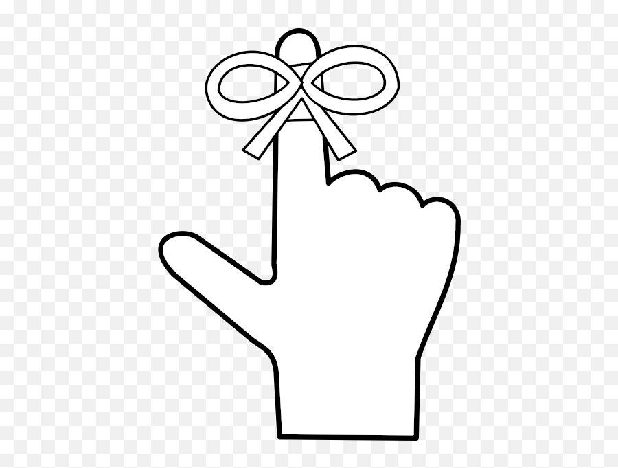 Finger And A Ribbon Free Svg - Reminder White On Black Emoji,Finger Pointing Left Emoji