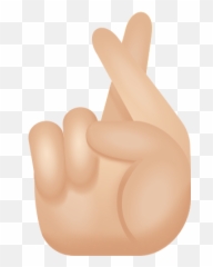 Crossed Fingers Light Skin Tone Icône - Sign Language Emoji