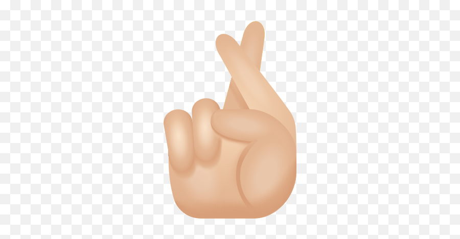 Crossed Fingers Light Skin Tone Icône - Sign Language Emoji,Crossing Fingers Emoji