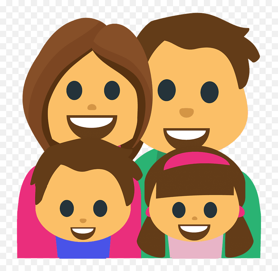 Man Woman Girl Boy Emoji Clipart - Family Man Woman Boy Girl,Boy And Girl Emoji