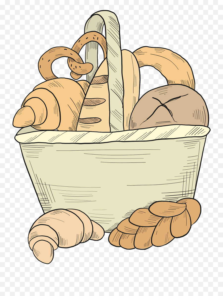 Basket With Bakery Clipart - Soft Emoji,Basket Emoji