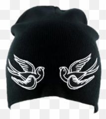 Bird Black Beanie Beanies Hat Tumblr Grunge Kpop Kawa - Knit Cap Emoji,Emoji Beanie