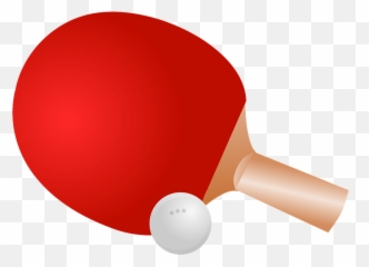 Ping Pong Paddle And Ball Clipart - Art Emoji