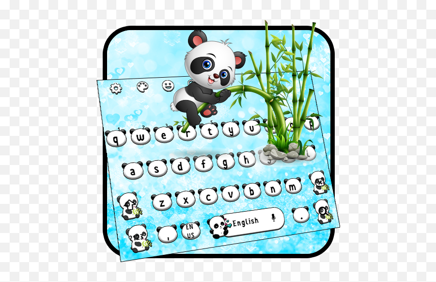 Kawaii Panda Keyboard Theme - Dot Emoji,Panda Emoji Keyboard