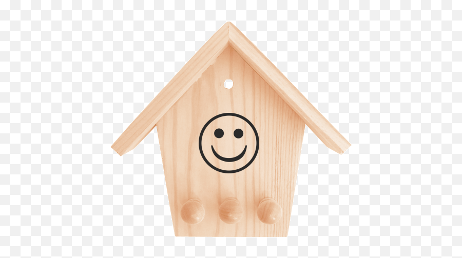 Personalised House Shaped Key Cabinet - Happy Emoji,House Emoticon