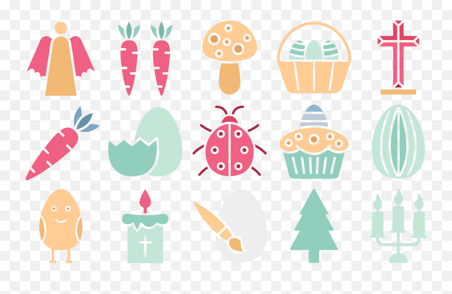 Easter Celebration Flat Icons Pack 60 - Fitness Nutrition Emoji,Easter Basket Emoji