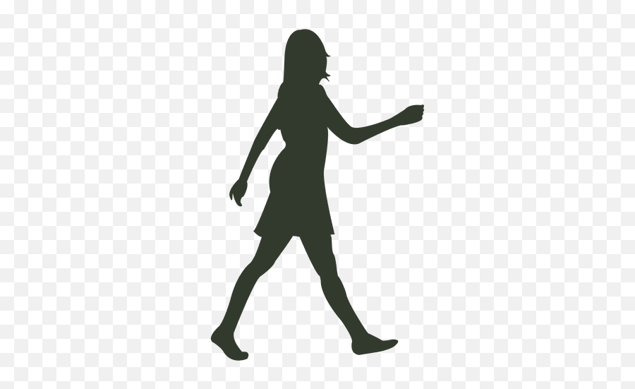 Woman Walking Pose Silhouette Casual - Silhouette Girl Walking Clipart Emoji,Walking Girl Emoji