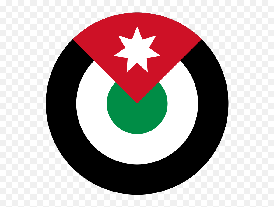 Roundel Of Jordan - Jordanian Air Force Roundel Emoji,Syrian Flag Emoji