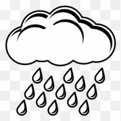 Clip Art Of Black And White Rainy Day - Clip Art Emoji,Emoji Ice Cream Cake