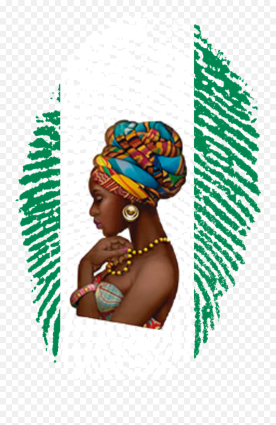 Nigeria Flag Finger Print Emoji,Nigeria Emoji