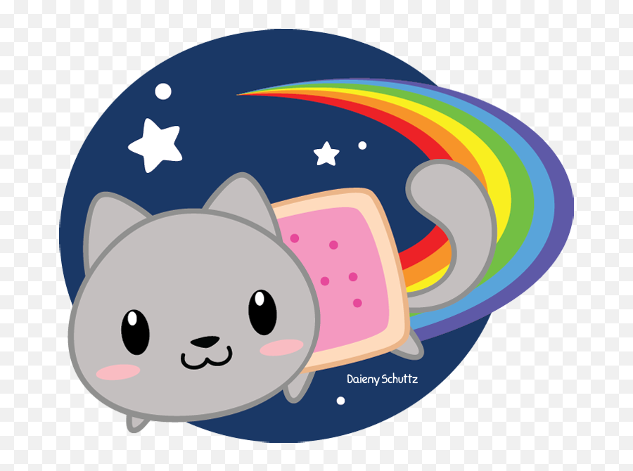 Nyan Cat Picture Free Library Png Files - Chibi Nyan Cat Emoji,Nyan Cat Emoji Google Chat