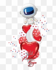To The Moon And Back Bouquet - Adorable Astronaut Foil Balloon Decoration Qualatex Emoji,To The Moon And Back Emoji