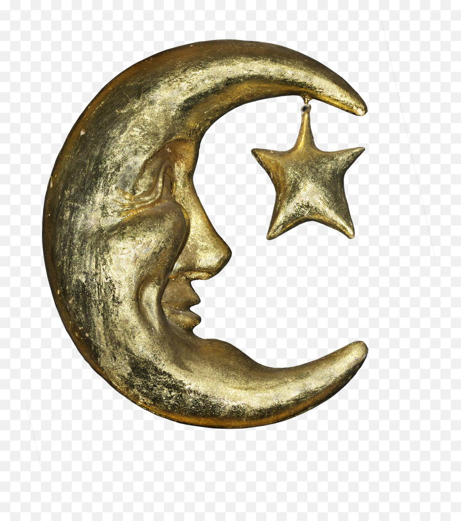 Good Night Moon Star Ceramic Figure - Art Deco Moon Emoji,Starry Night Emoji