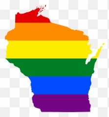 Lgbt Flag Map Of Wisconsin - Flag Map Of Wisconsin Emoji,Gay Pride Flag Emoji