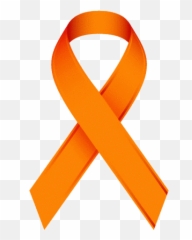 Free Leukemia Cliparts Download - Orange Ribbon Transparent Emoji