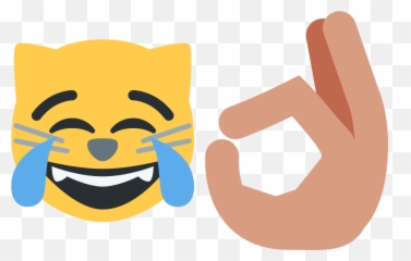 Ok Clipart Emoji - Laughing Hand Png
