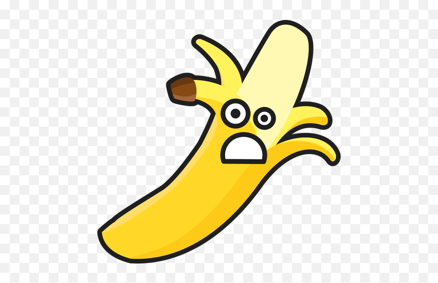 Sad Banana Vector Illustration - Clipart Banana Peel Emoji,Cute Emoticons