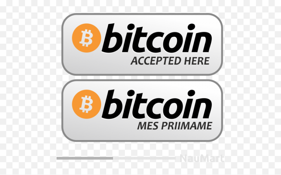 Bitcoin Accepted Here Any Color Sticker Decal - Bitcoin Accepted Emoji,Bitcoin Emoji
