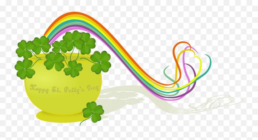 Hd Rainbow Clip St Patricks Day - March Clip Art Emoji,Pot Of Gold Emoji