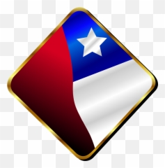 Chile Chilean Chili - Red And Blue Flag Country With Star Emoji
