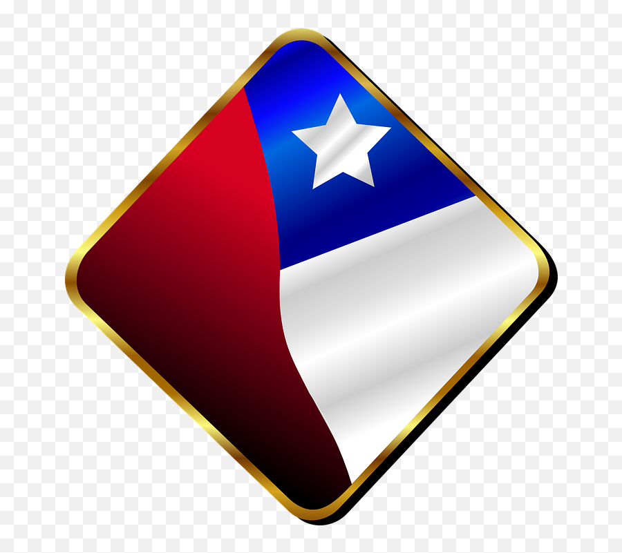 Chile Chilean Chili - Red And Blue Flag Country With Star Emoji,Chile Flag Emoji